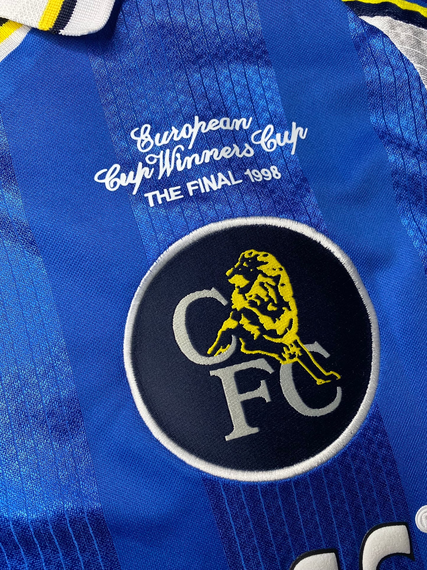 Chelsea home ECWC final jersey. Season 97/98. Gianfranco Zola.