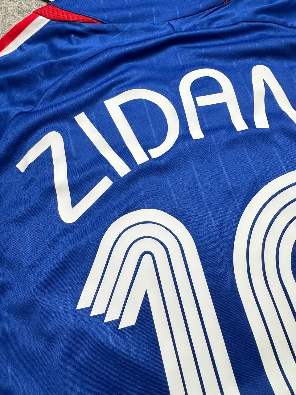 France's home jersey for the 2006 World Cup. Zinedine Zidane.