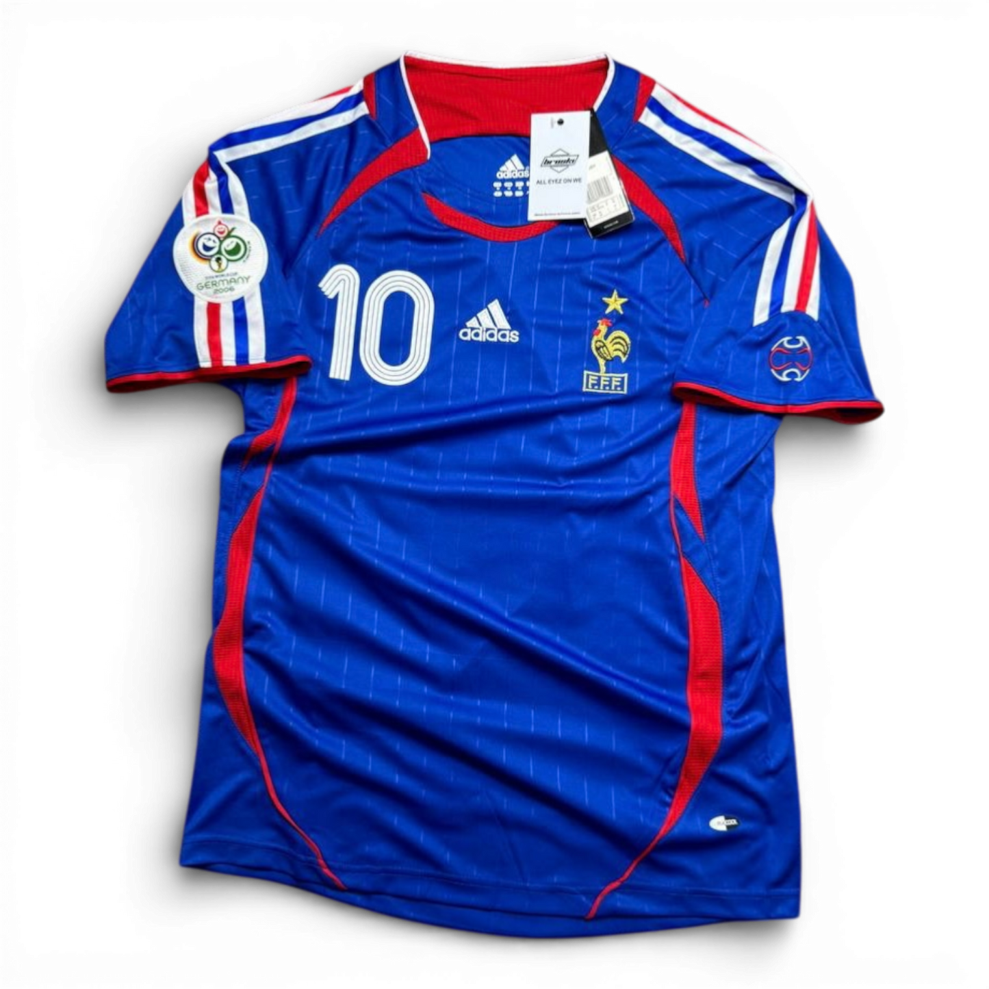 France's home jersey for the 2006 World Cup. Zinedine Zidane.