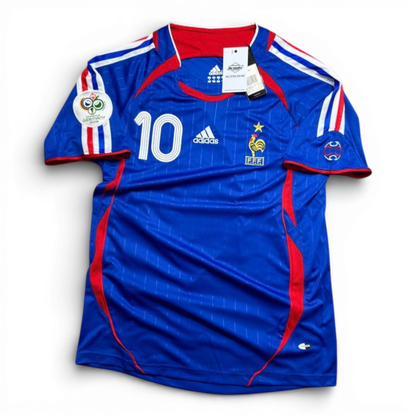 France's home jersey for the 2006 World Cup. Zinedine Zidane.