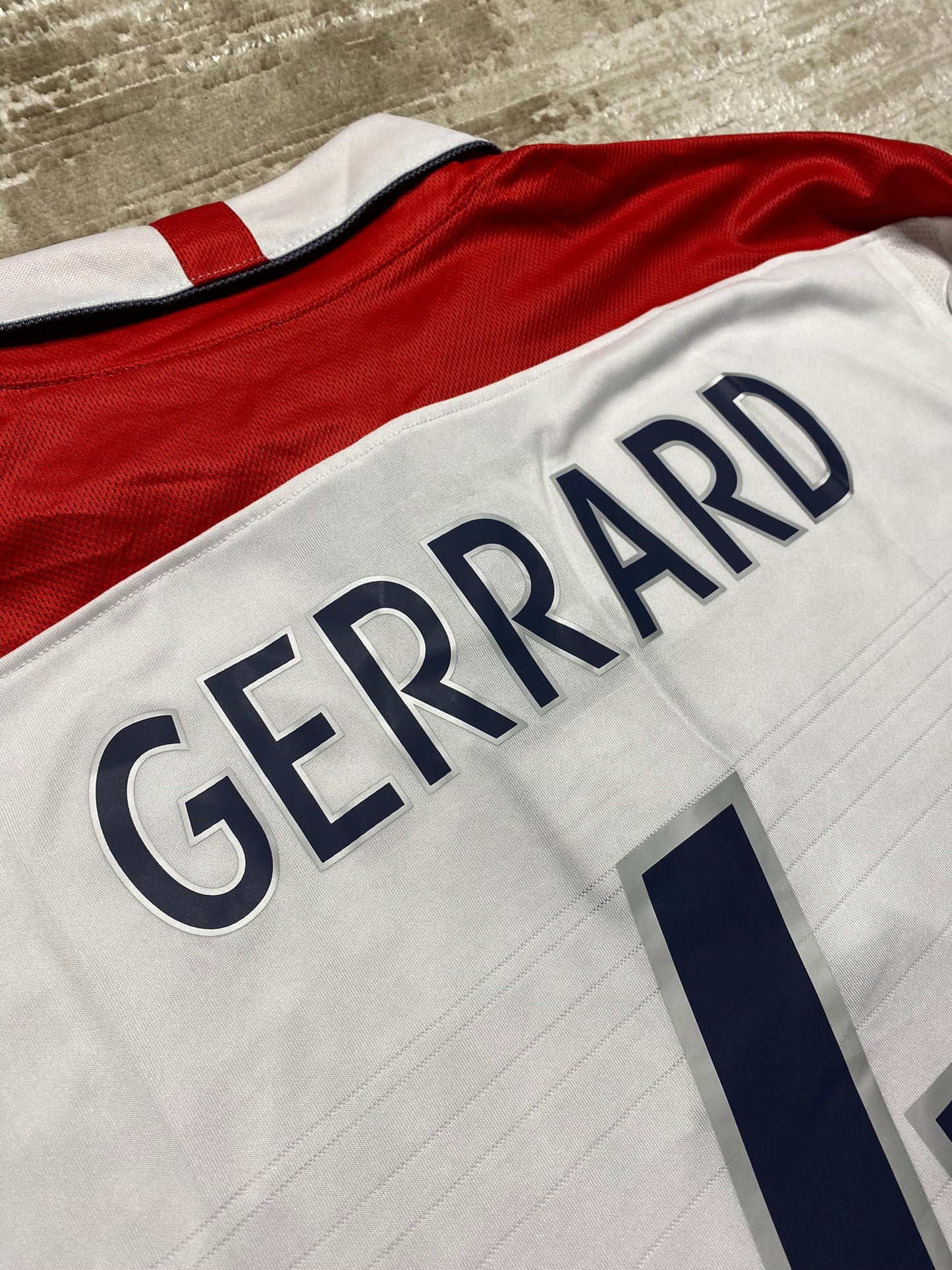 England's home jersey for EURO 2004. Steven Gerrard.