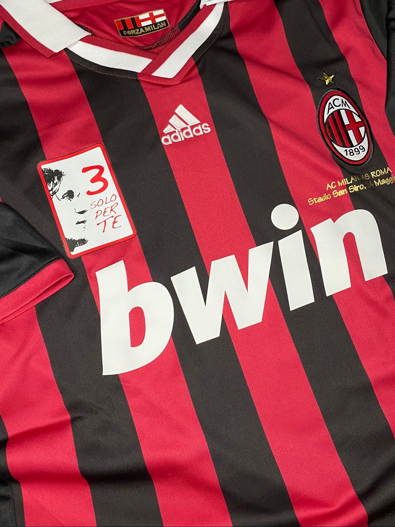 AC Milan home jersey for Paolo Maldini's farewell match. Season 09/10.