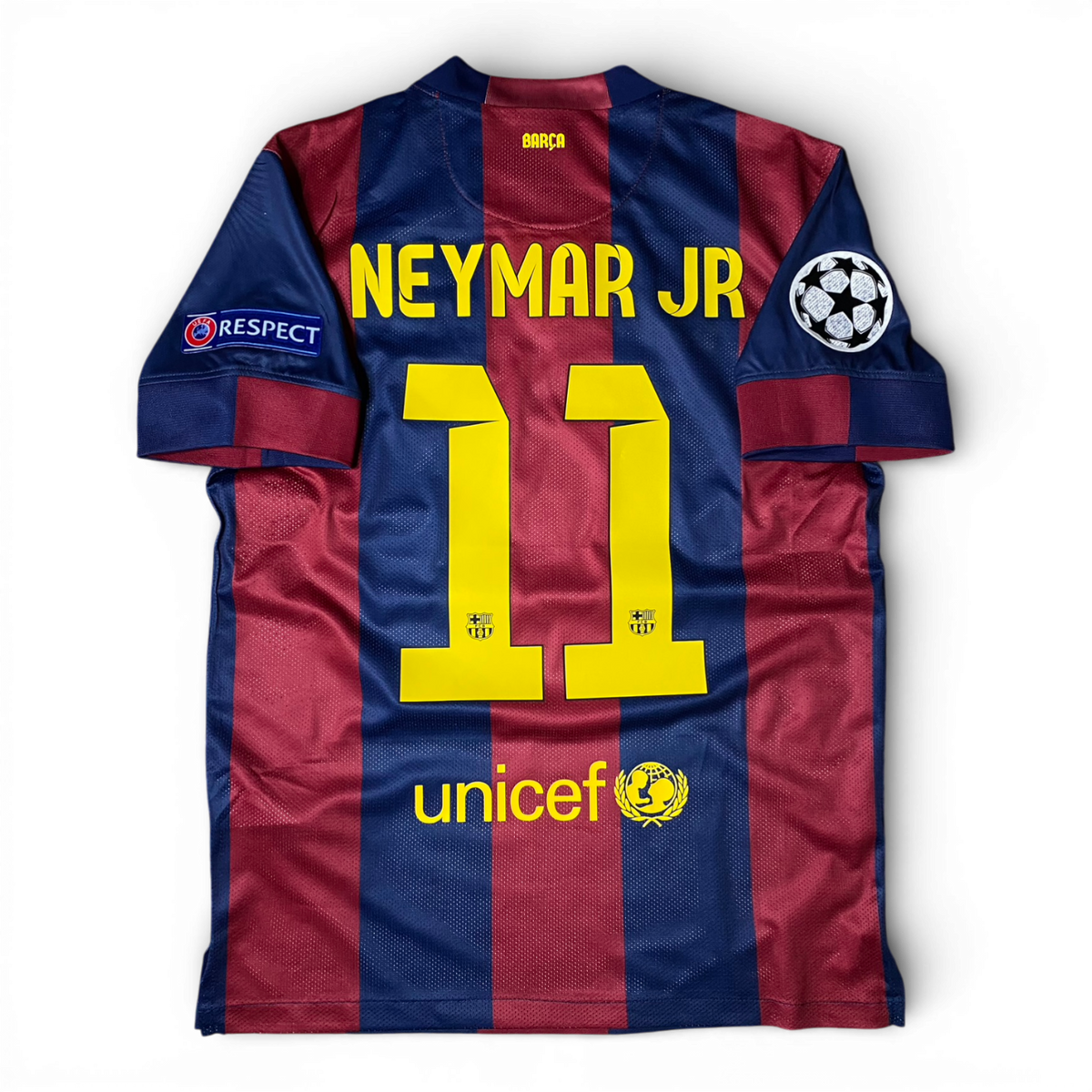 Barcelona home jersey. Season 14/15. Neymar da Silva Santos Junior.
