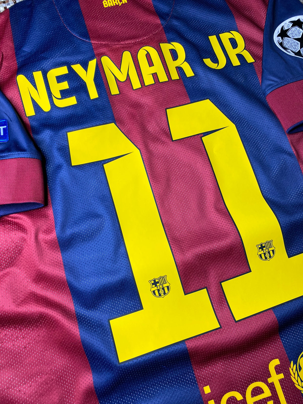 Barcelona home jersey. Season 14/15. Neymar da Silva Santos Junior.
