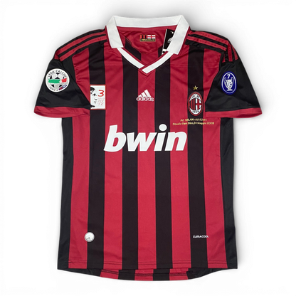 AC Milan home jersey for Paolo Maldini's farewell match. Season 09/10. Ronaldinho Gaucho.