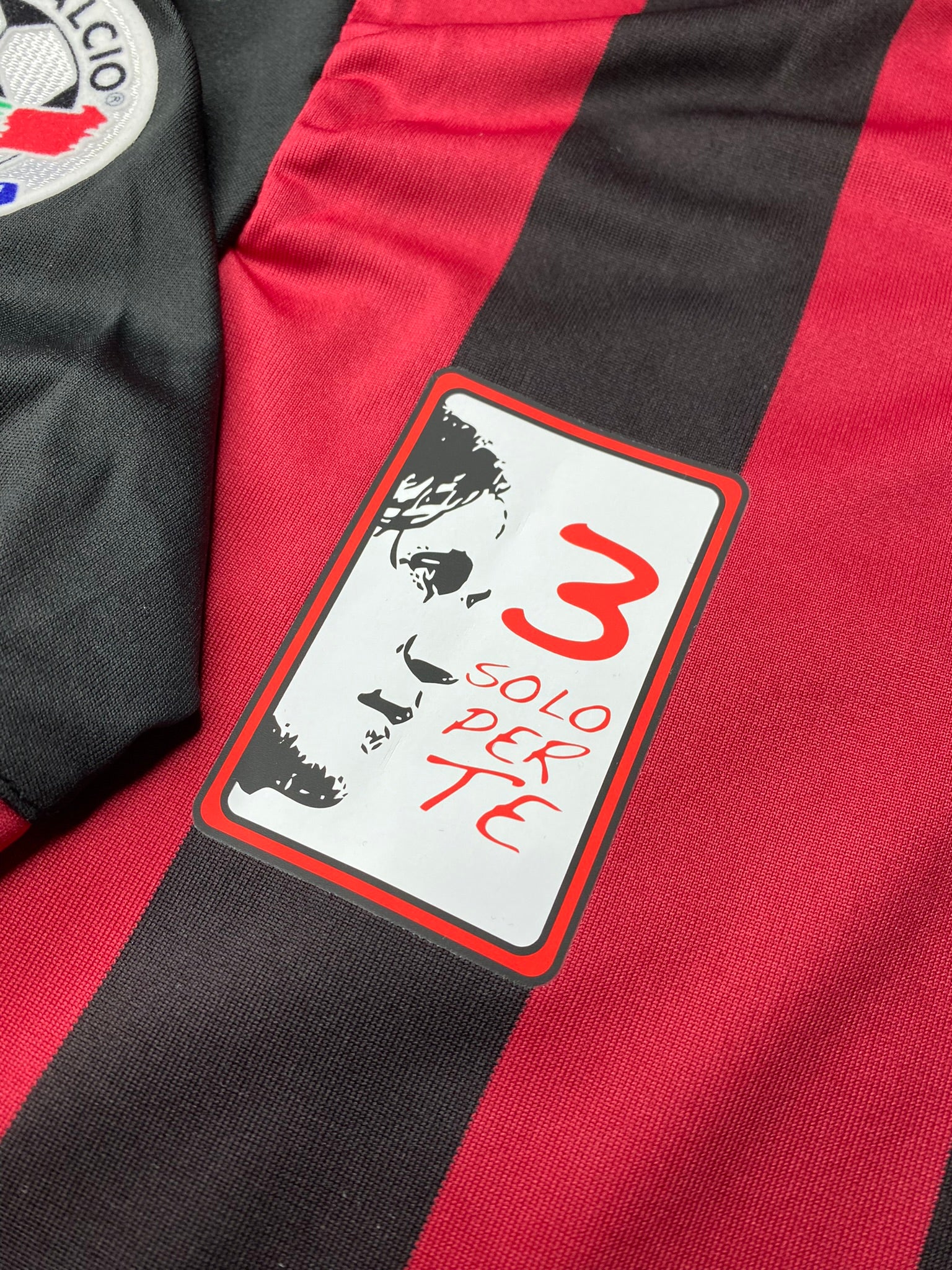 AC Milan home jersey for Paolo Maldini's farewell match. Season 09/10. Ronaldinho Gaucho.