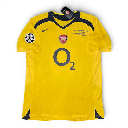 Arsenal's away jersey for the 2006 Champions League Final. Gilberto Silva.