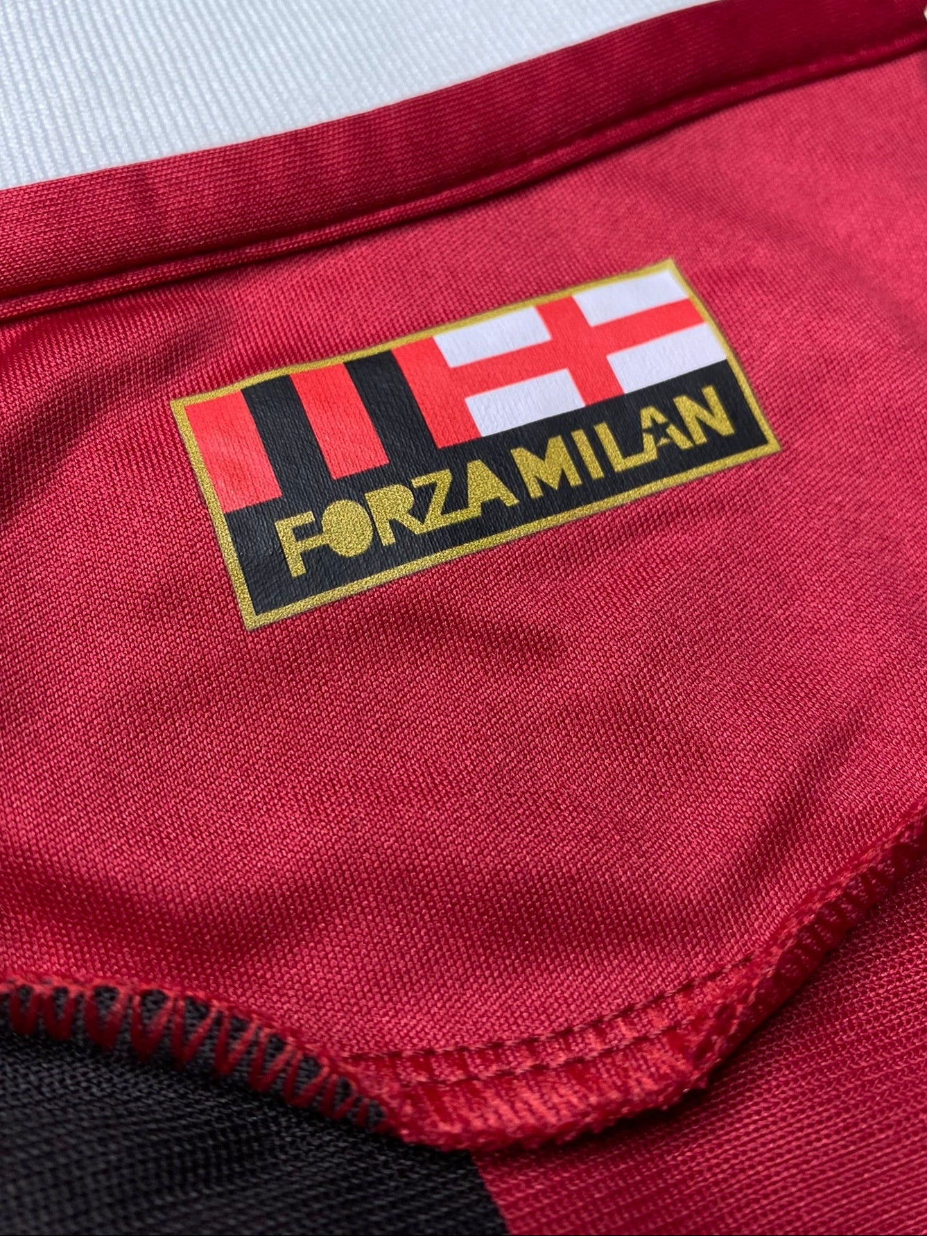 AC Milan home jersey for Paolo Maldini's farewell match. Season 09/10. Ronaldinho Gaucho.