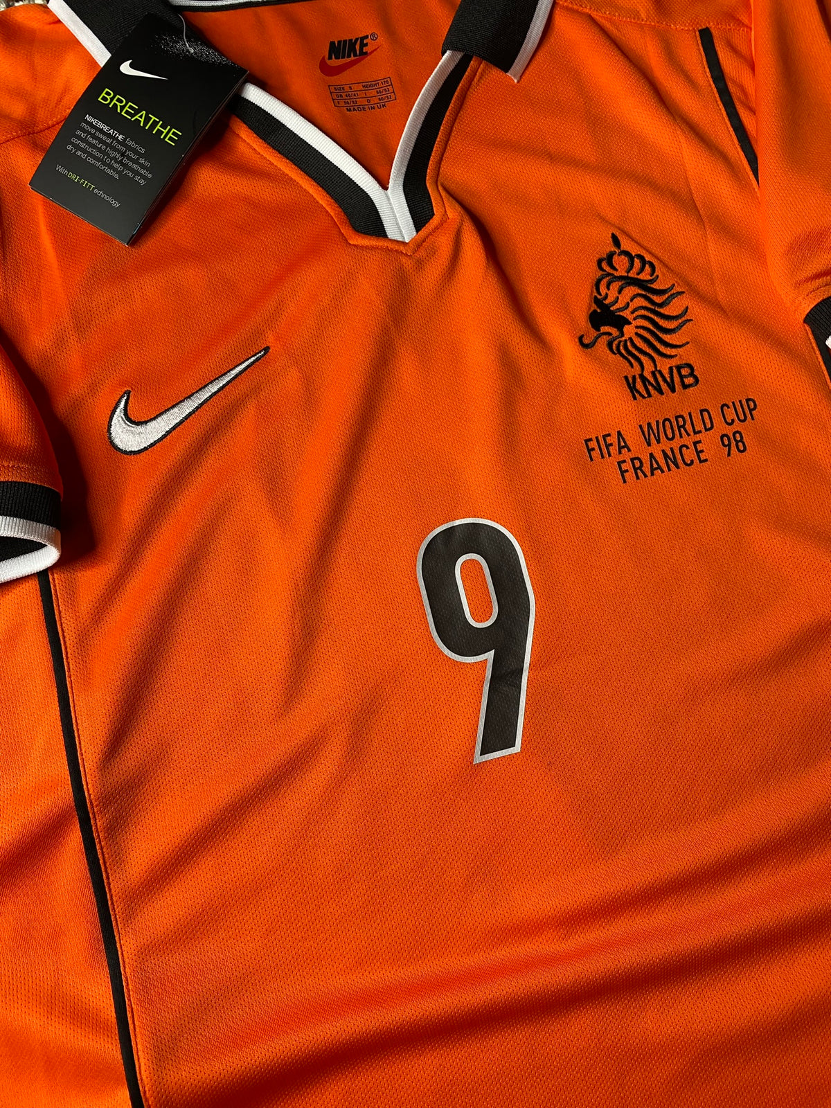 The Netherlands' home jersey for the 1998 World Cup. Patrick Kluivert