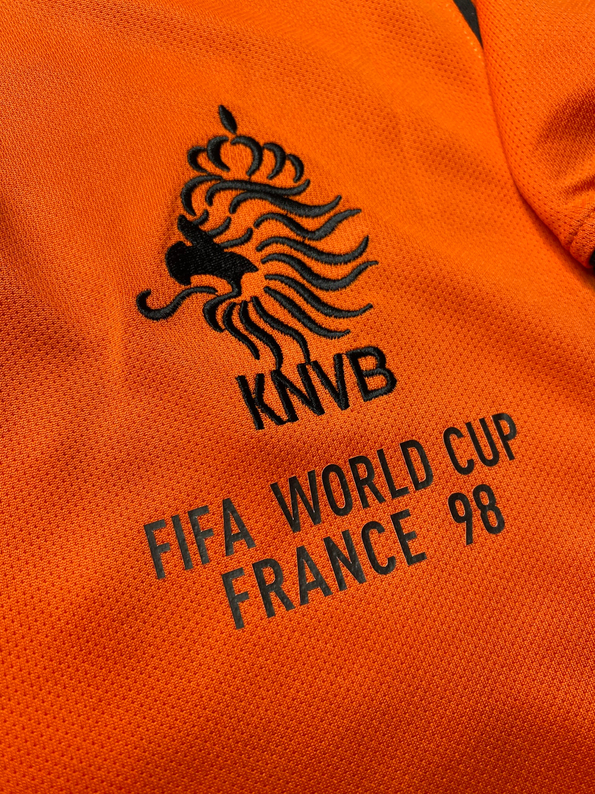 The Netherlands' home jersey for the 1998 World Cup. Patrick Kluivert