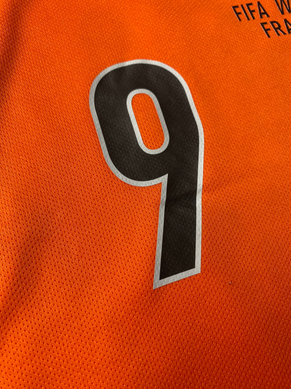 The Netherlands' home jersey for the 1998 World Cup. Patrick Kluivert