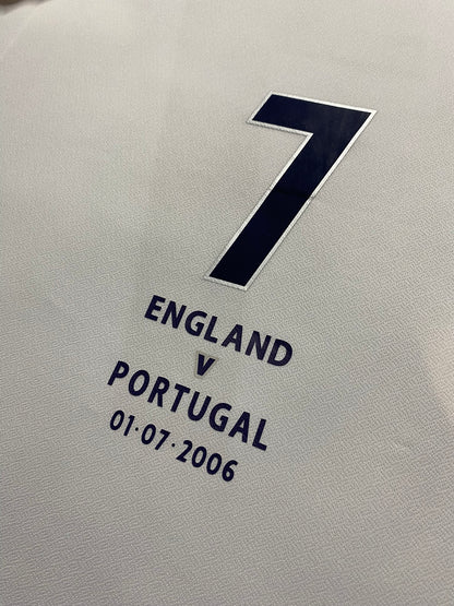England's longsleeve home jersey for the 2006 World Cup. David Beckham.