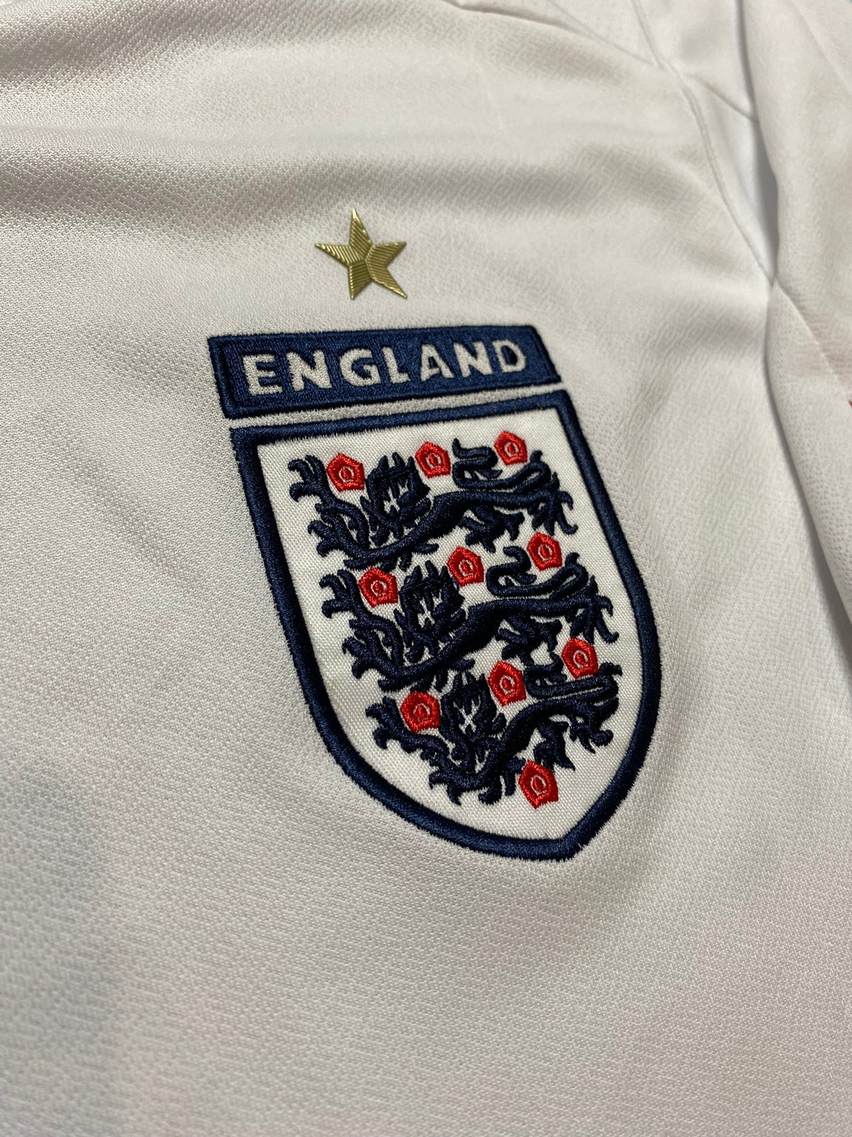 England's home jersey for the 2006 World Cup. David Beckham.
