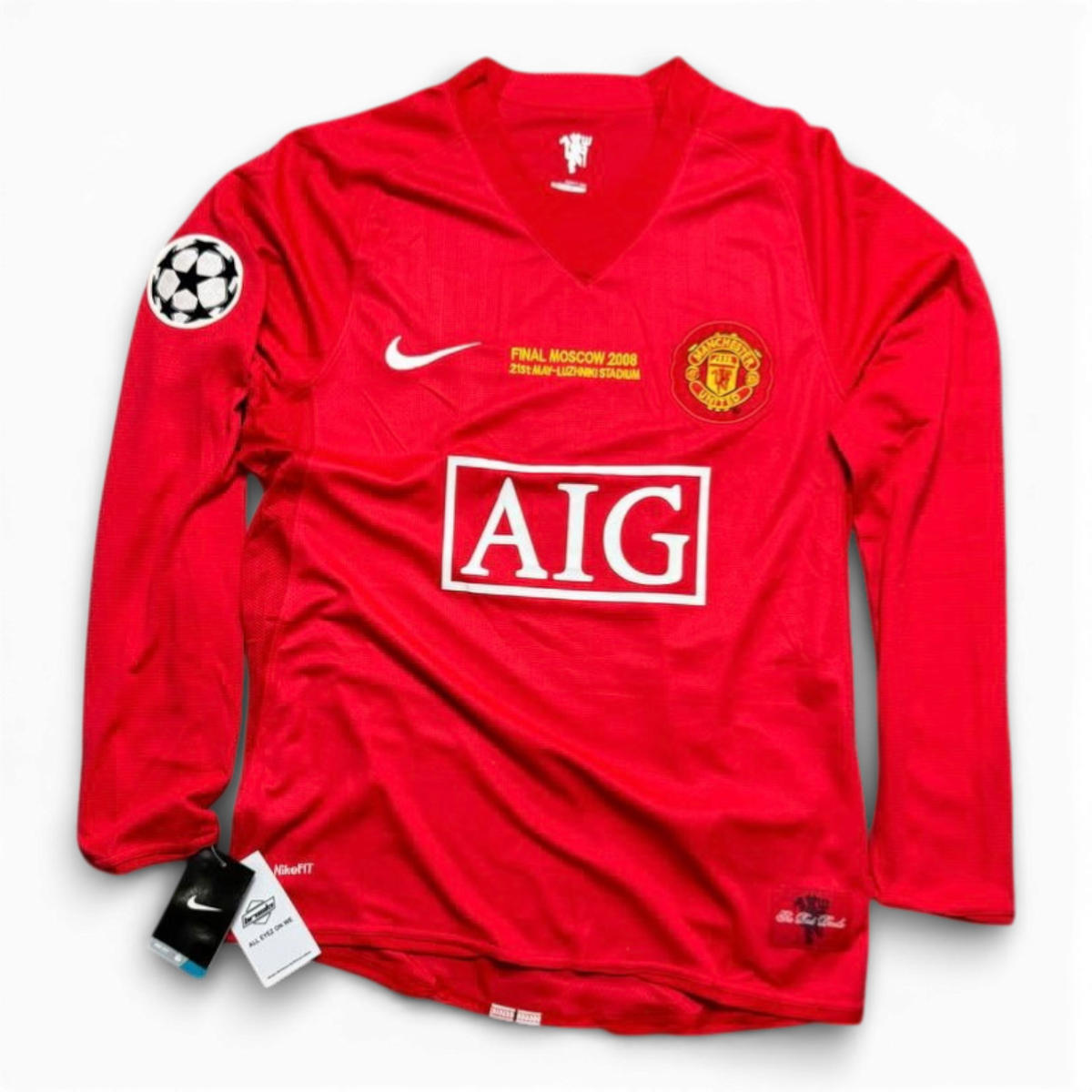 Manchester United's home jersey for the 2008 Champions League Final. Cristiano Ronaldo.