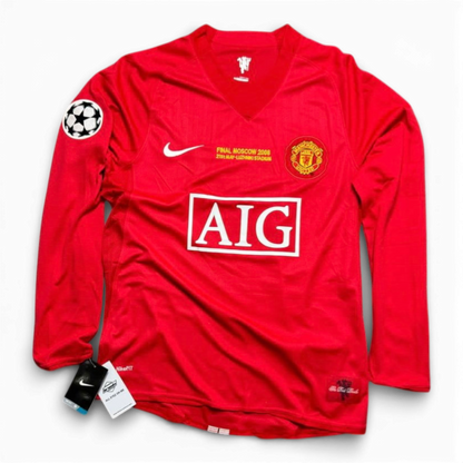 Manchester United's home jersey for the 2008 Champions League Final. Cristiano Ronaldo.