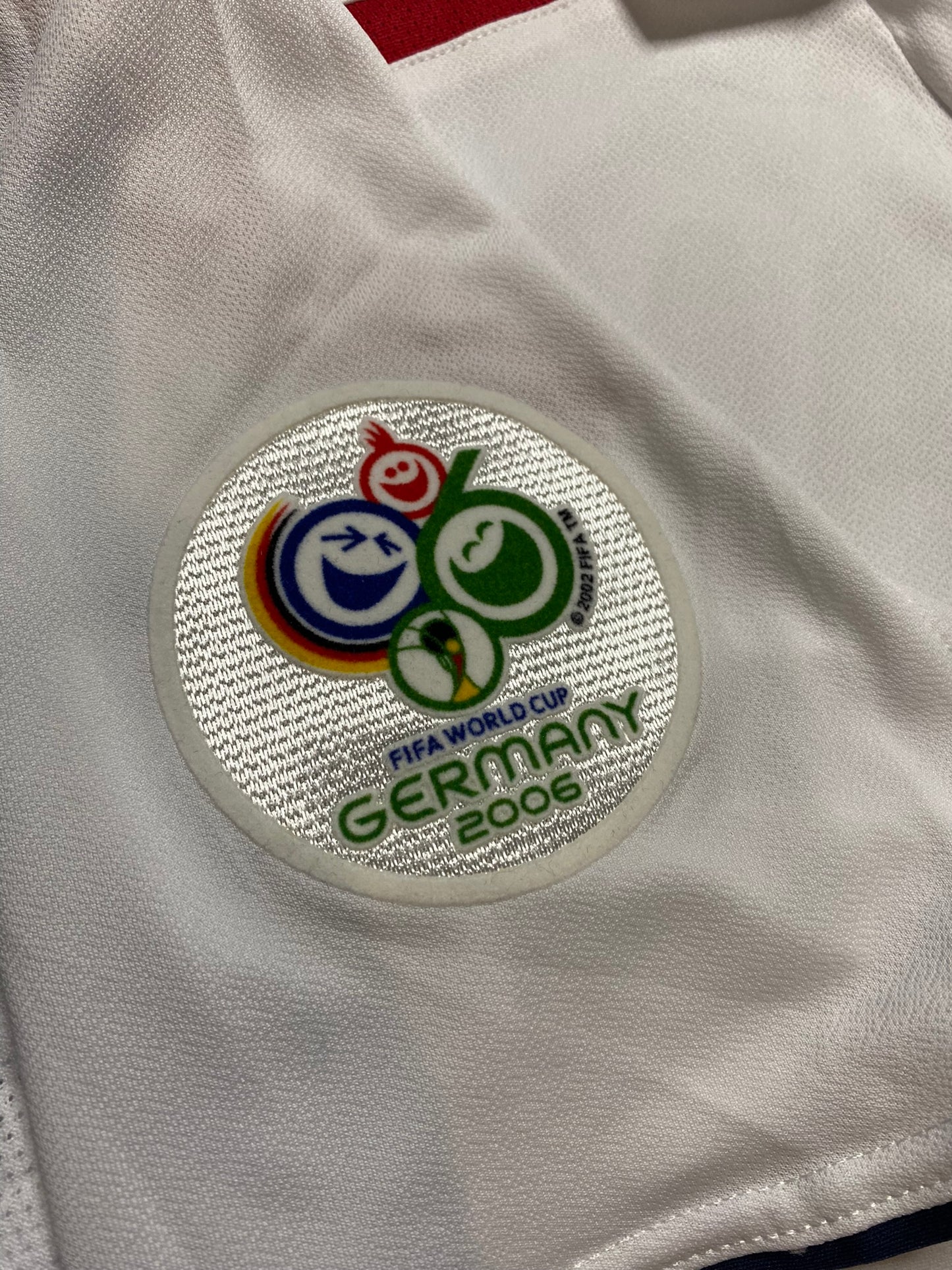 England's home jersey for the 2006 World Cup. David Beckham.