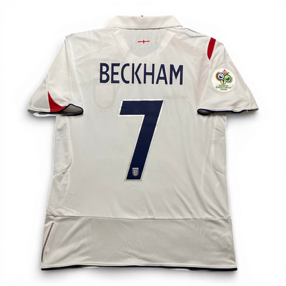 England's home jersey for the 2006 World Cup. David Beckham.