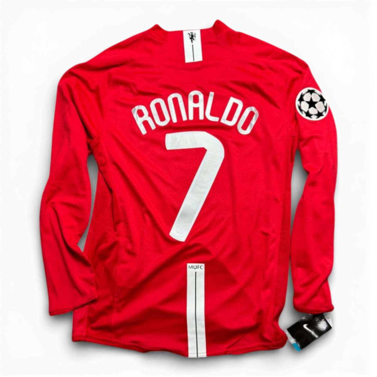Manchester United's home jersey for the 2008 Champions League Final. Cristiano Ronaldo.