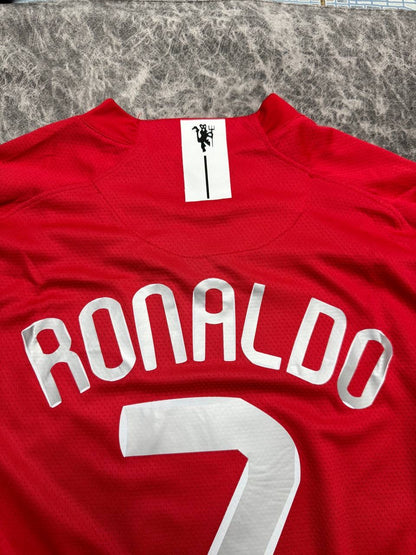 Manchester United's home jersey for the 2008 Champions League Final. Cristiano Ronaldo.