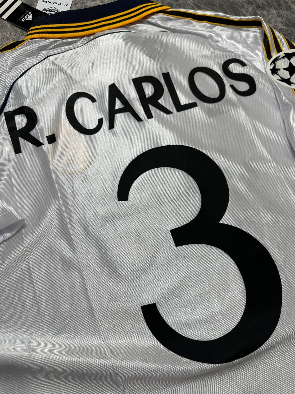 Real Madrid home jersey. Season 98/99. Roberto Carlos.