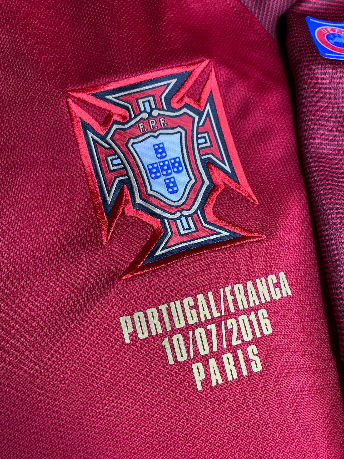 Portugal's home jersey for the 2016 UEFA EURO final. Cristiano Ronaldo.