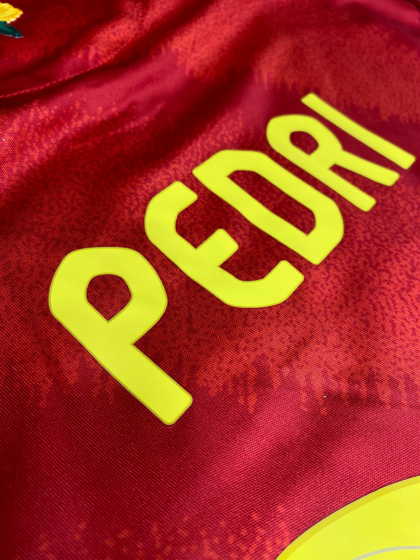 Spain's 2025 home jersey. Pedri Gonzalez Lopez