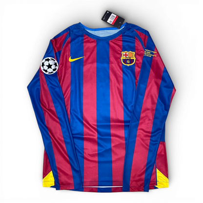 Barcelona's longsleeve home jersey for the 2006 Champions League Final. Ronaldinho Gaucho.