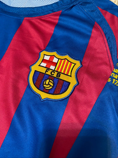 Barcelona's longsleeve home jersey for the 2006 Champions League Final. Ronaldinho Gaucho.