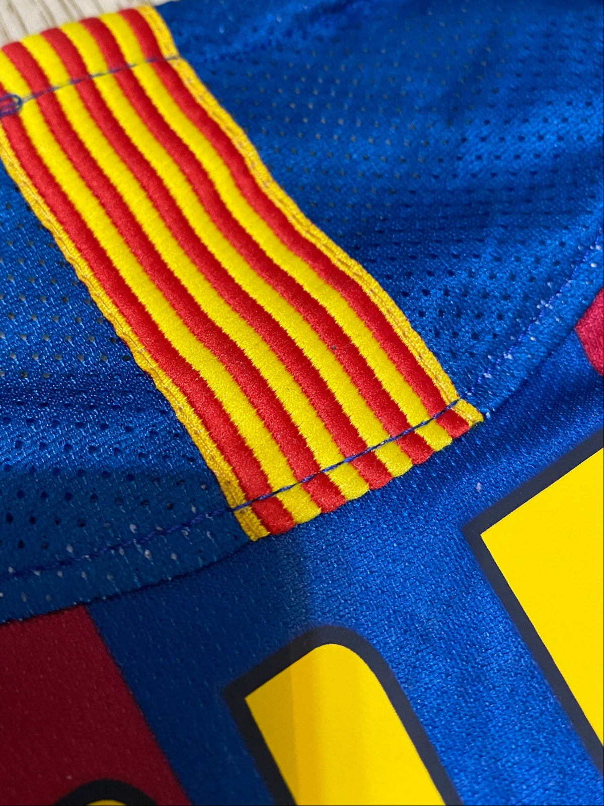 Barcelona's longsleeve home jersey for the 2006 Champions League Final. Ronaldinho Gaucho.