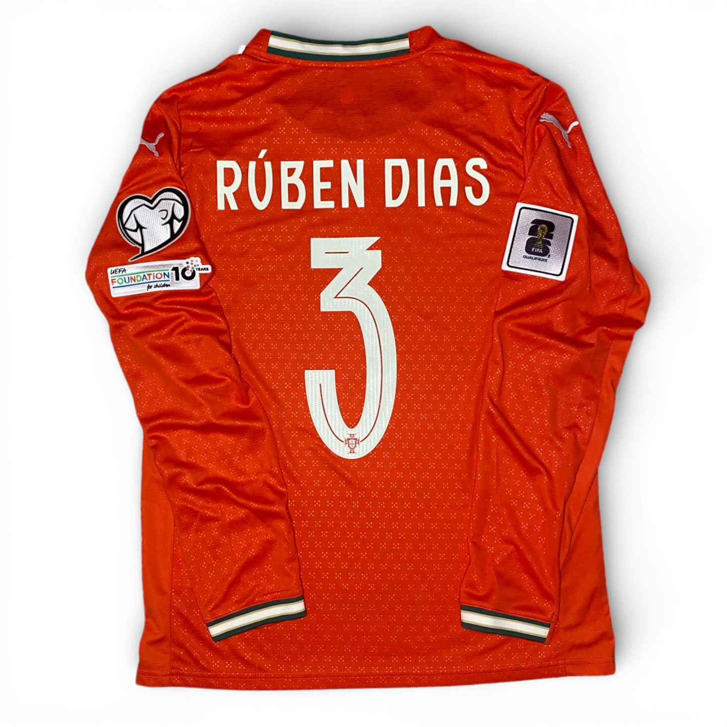Portugal longsleeve home jersey. Season 24/25. Ruben Dias.
