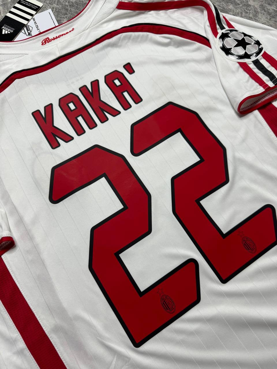 AC Milan's away jersey for the 2007 Champions League Final. Ricardo Kaka.