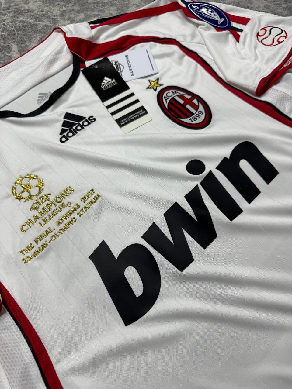 AC Milan's away jersey for the 2007 Champions League Final. Ricardo Kaka.