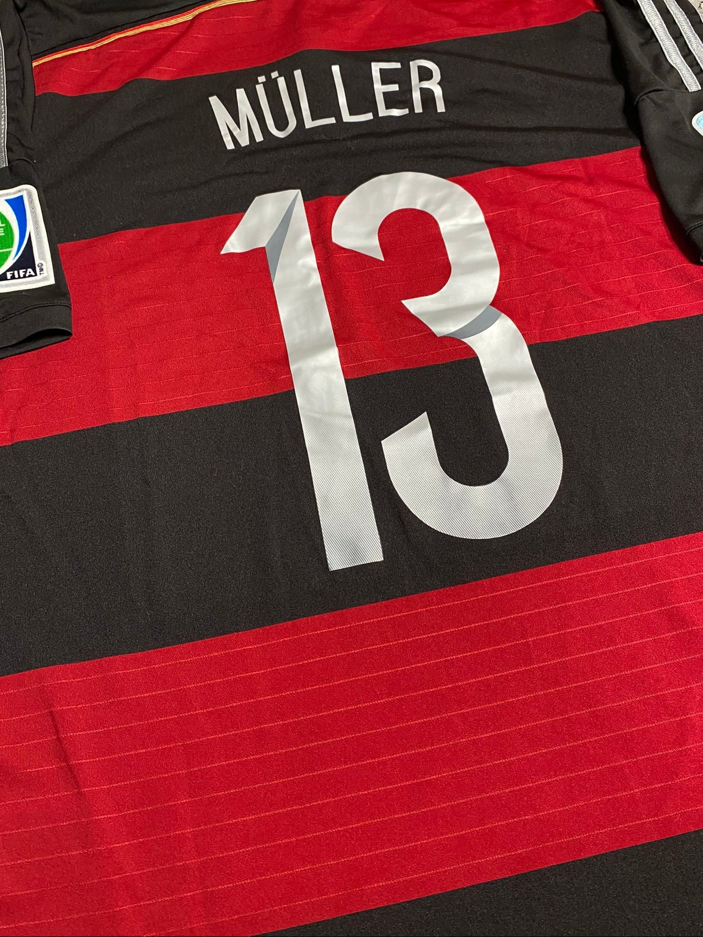 Germany's away jersey for the 2014 World Cup. Thomas Muller.