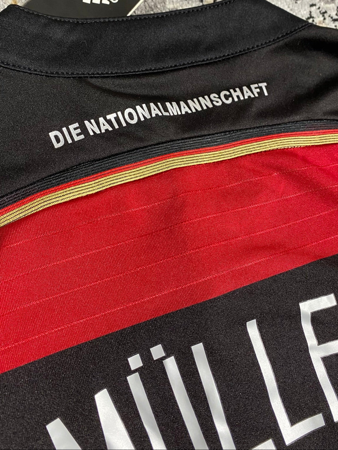 Germany's away jersey for the 2014 World Cup. Thomas Muller.