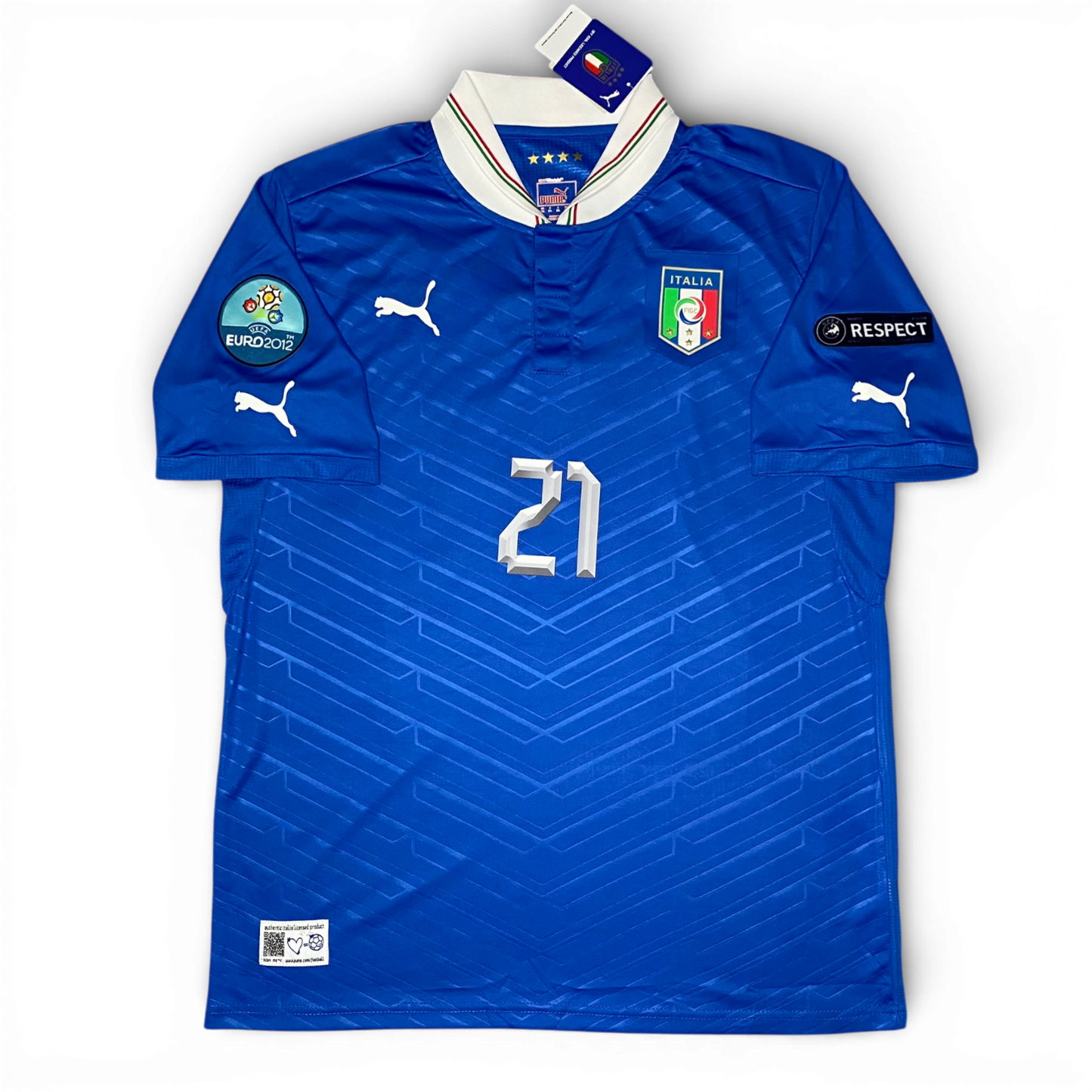 Italy's home jersey for UEFA EURO 2012. Andrea Pirlo.