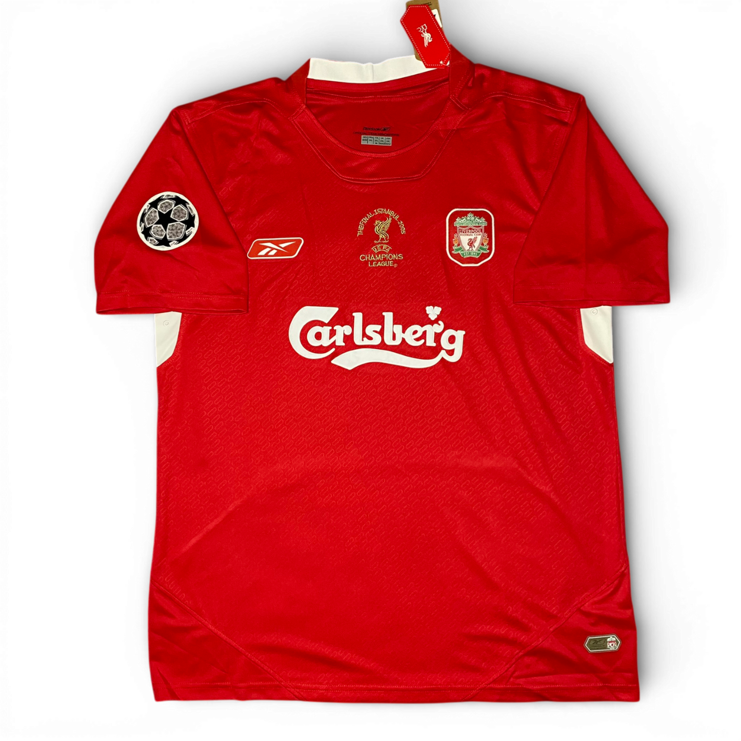 Liverpool's home jersey for the 2005 Champions League Final. Steven Gerrard.