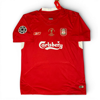 Liverpool's home jersey for the 2005 Champions League Final. Steven Gerrard.