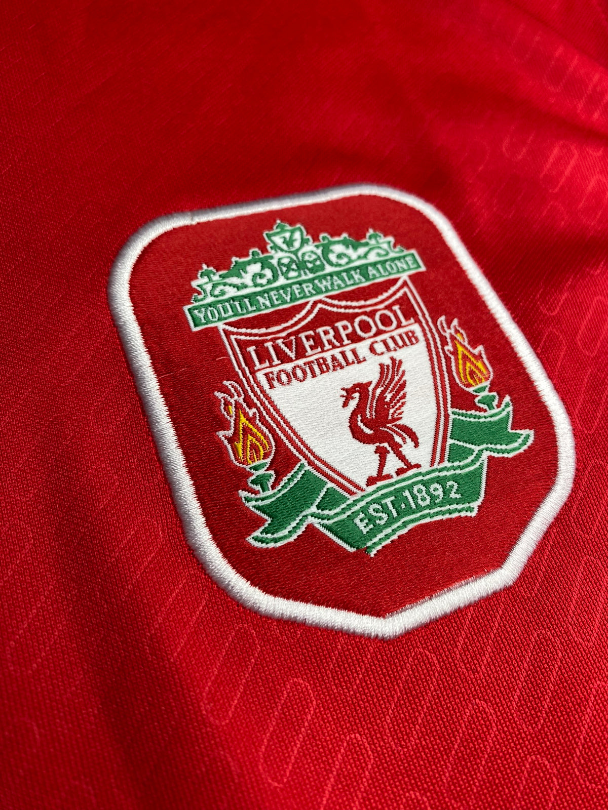Liverpool's home jersey for the 2005 Champions League Final. Steven Gerrard.