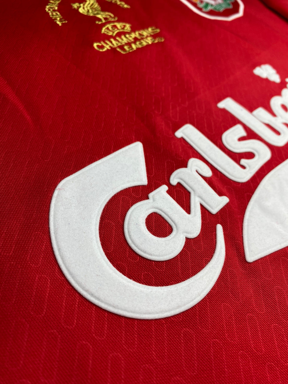 Liverpool's home jersey for the 2005 Champions League Final. Steven Gerrard.