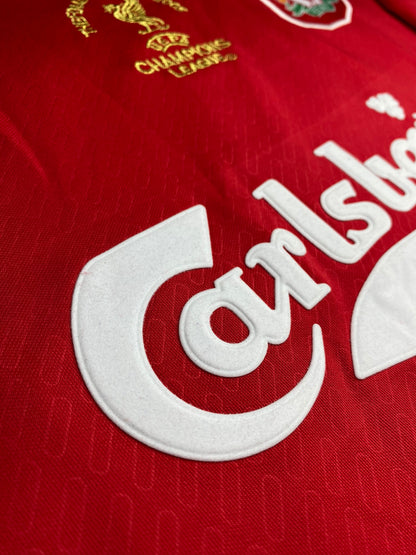 Liverpool's home jersey for the 2005 Champions League Final. Steven Gerrard.