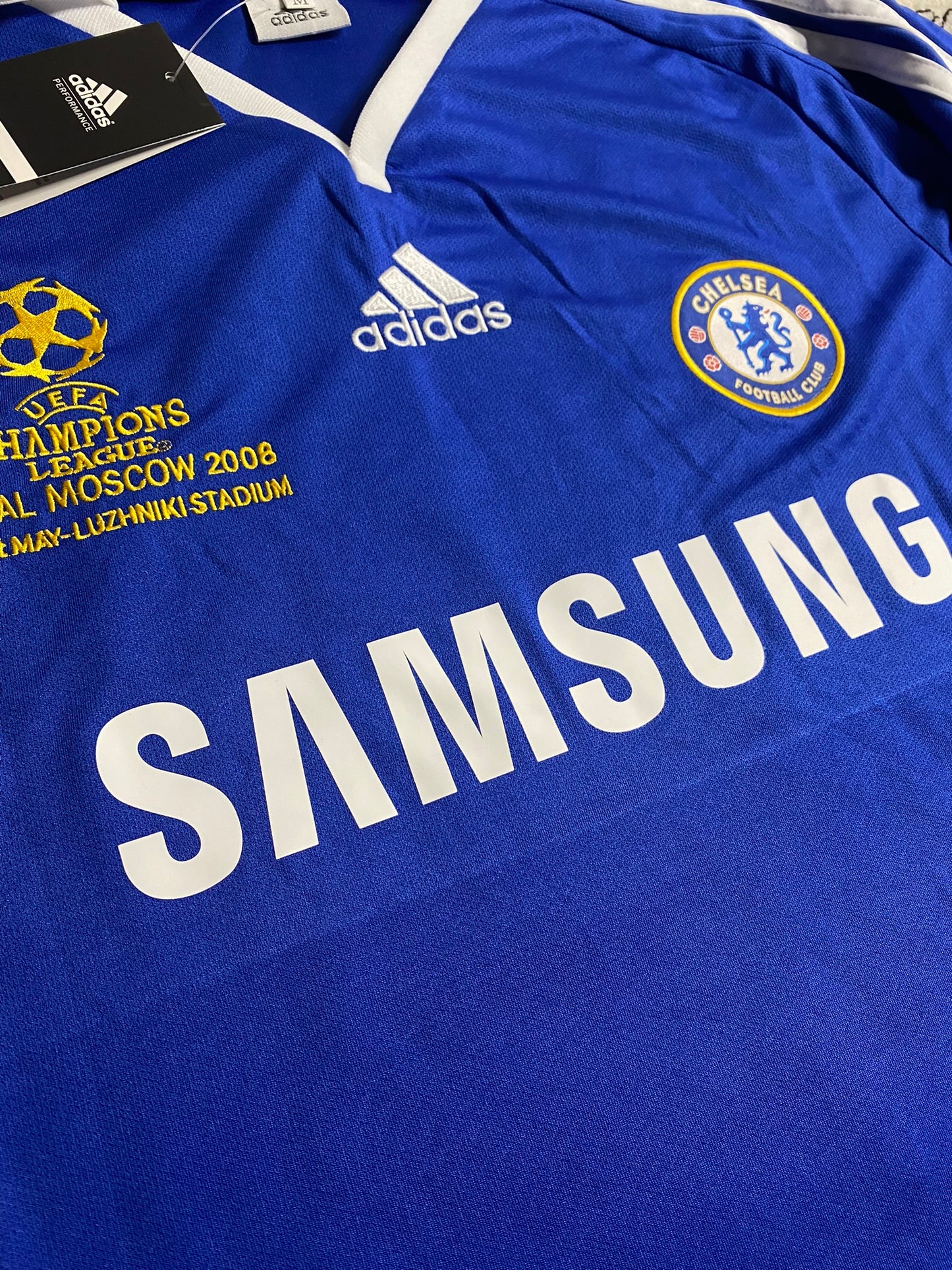 Chelsea's home jersey for the 2008 Champions League Final. Frank Lampard