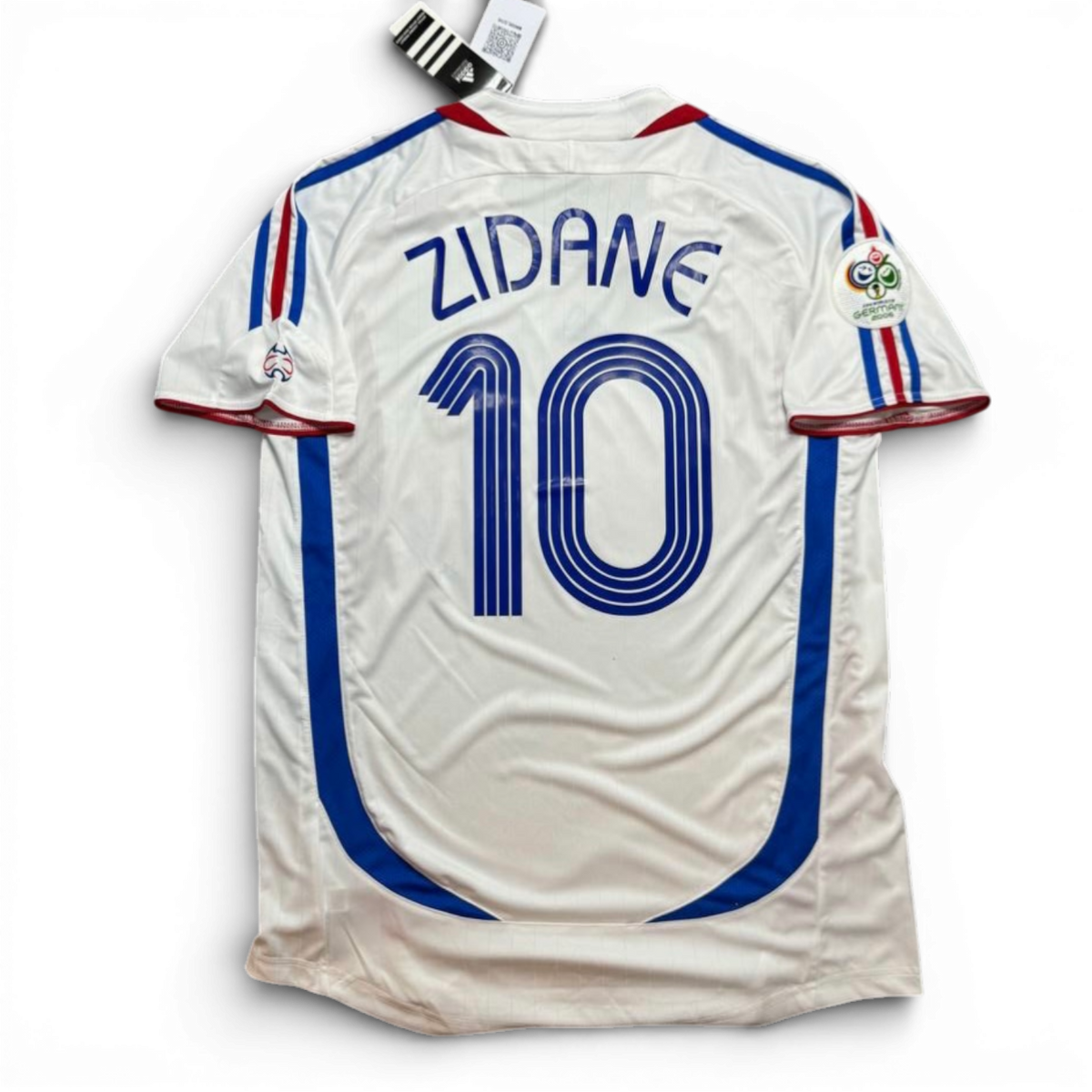 France's away jersey for the 2006 World Cup. Zinedine Zidane.