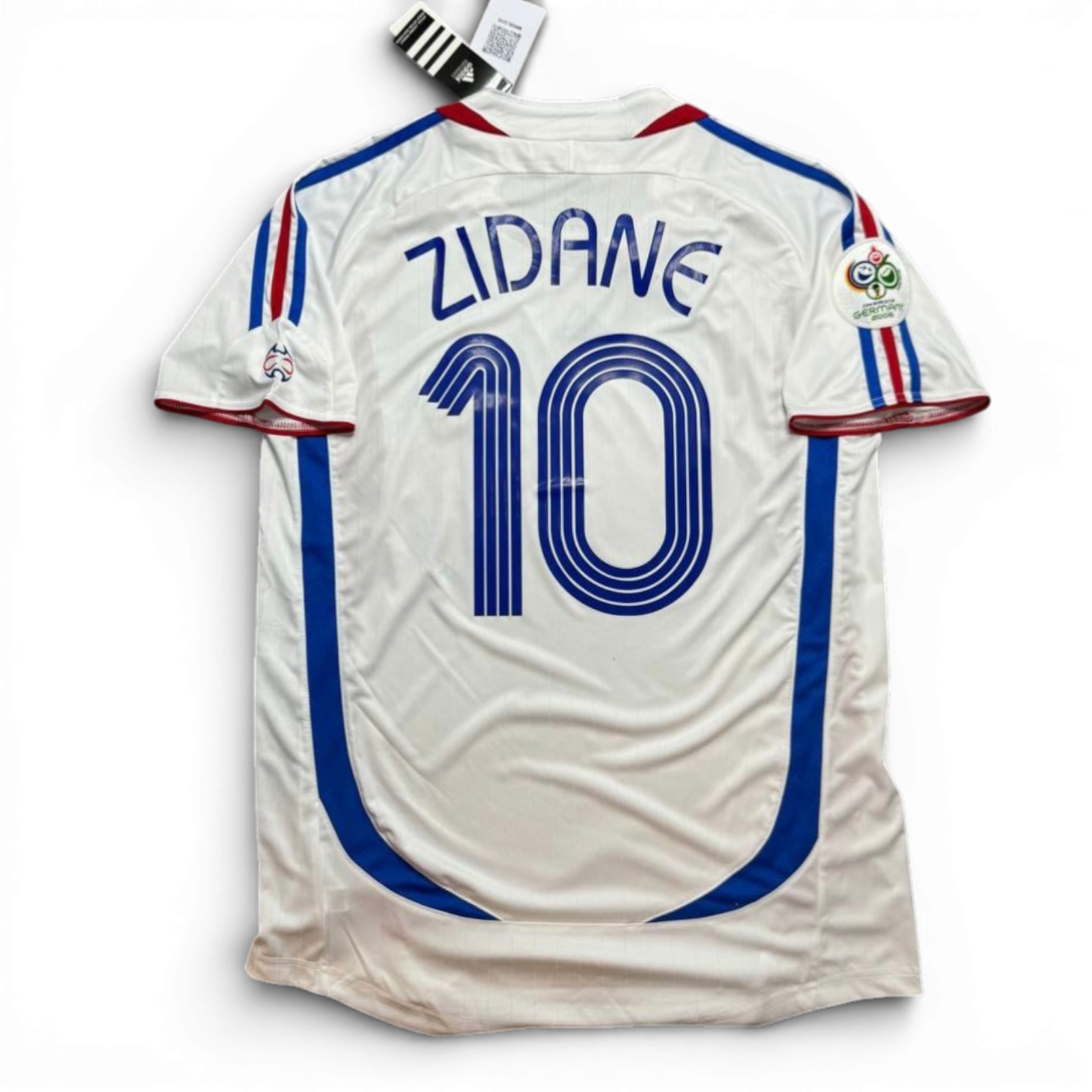 France's away jersey for the 2006 World Cup. Zinedine Zidane.
