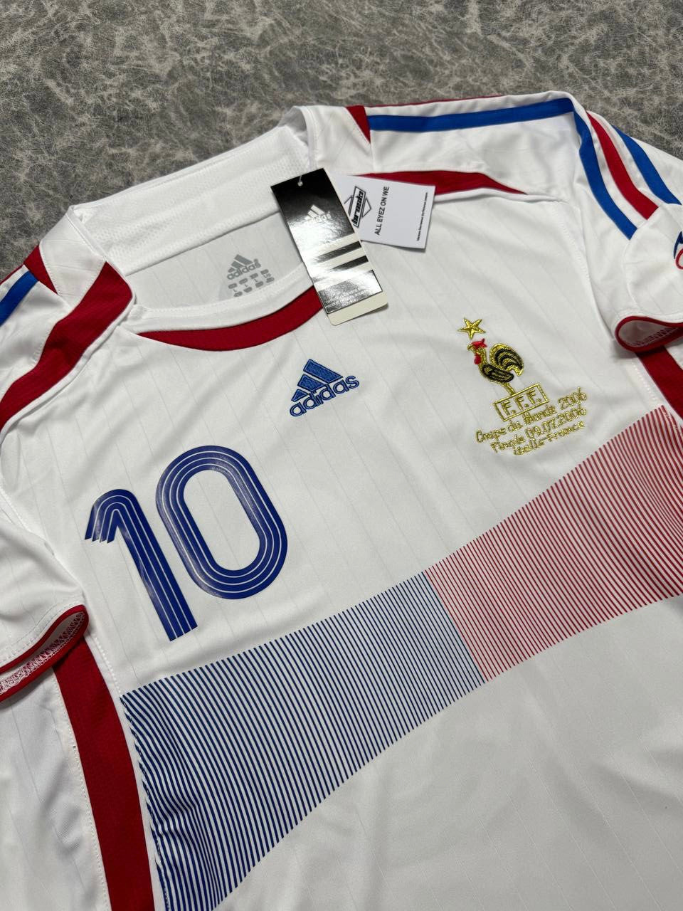 France's away jersey for the 2006 World Cup. Zinedine Zidane.