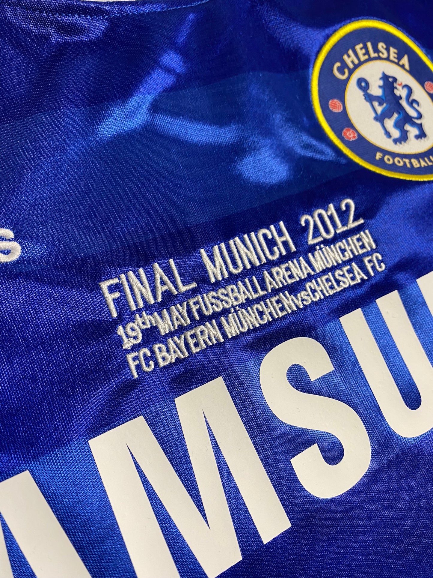 Chelsea's home jersey for the 2012 Champions League Final. Frank Lampard.