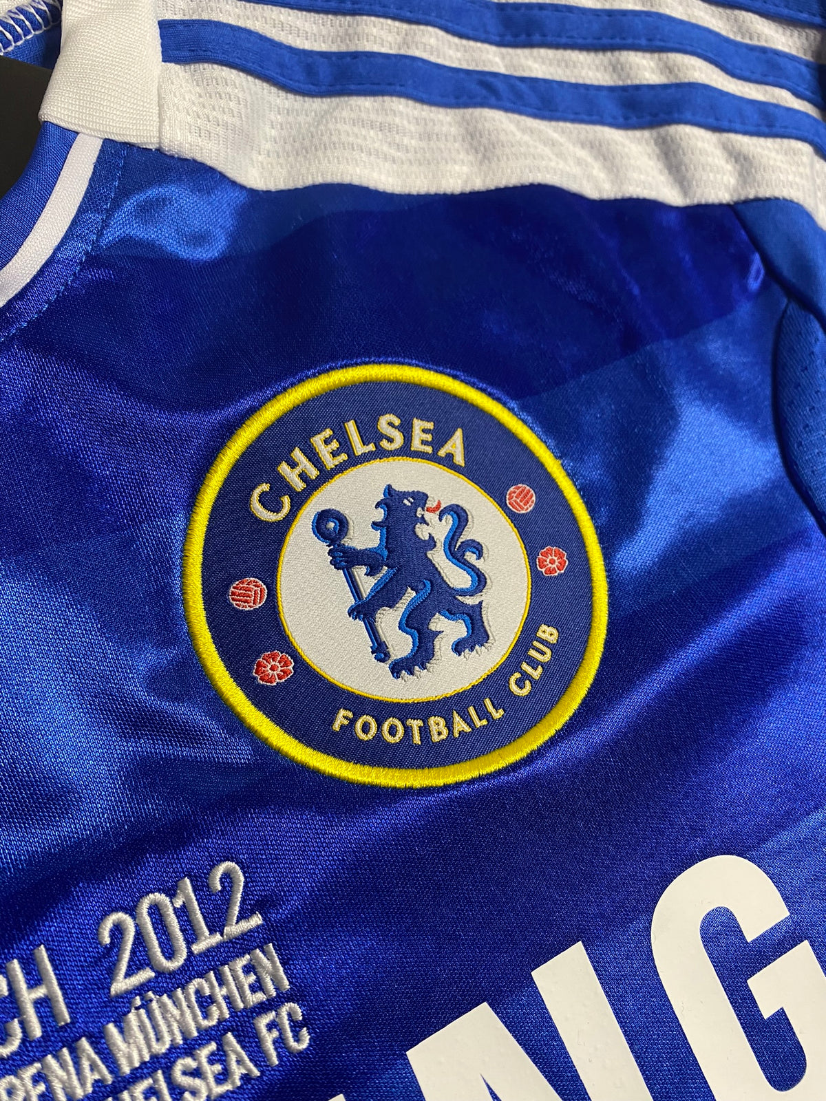 Chelsea's home jersey for the 2012 Champions League Final. Frank Lampard.