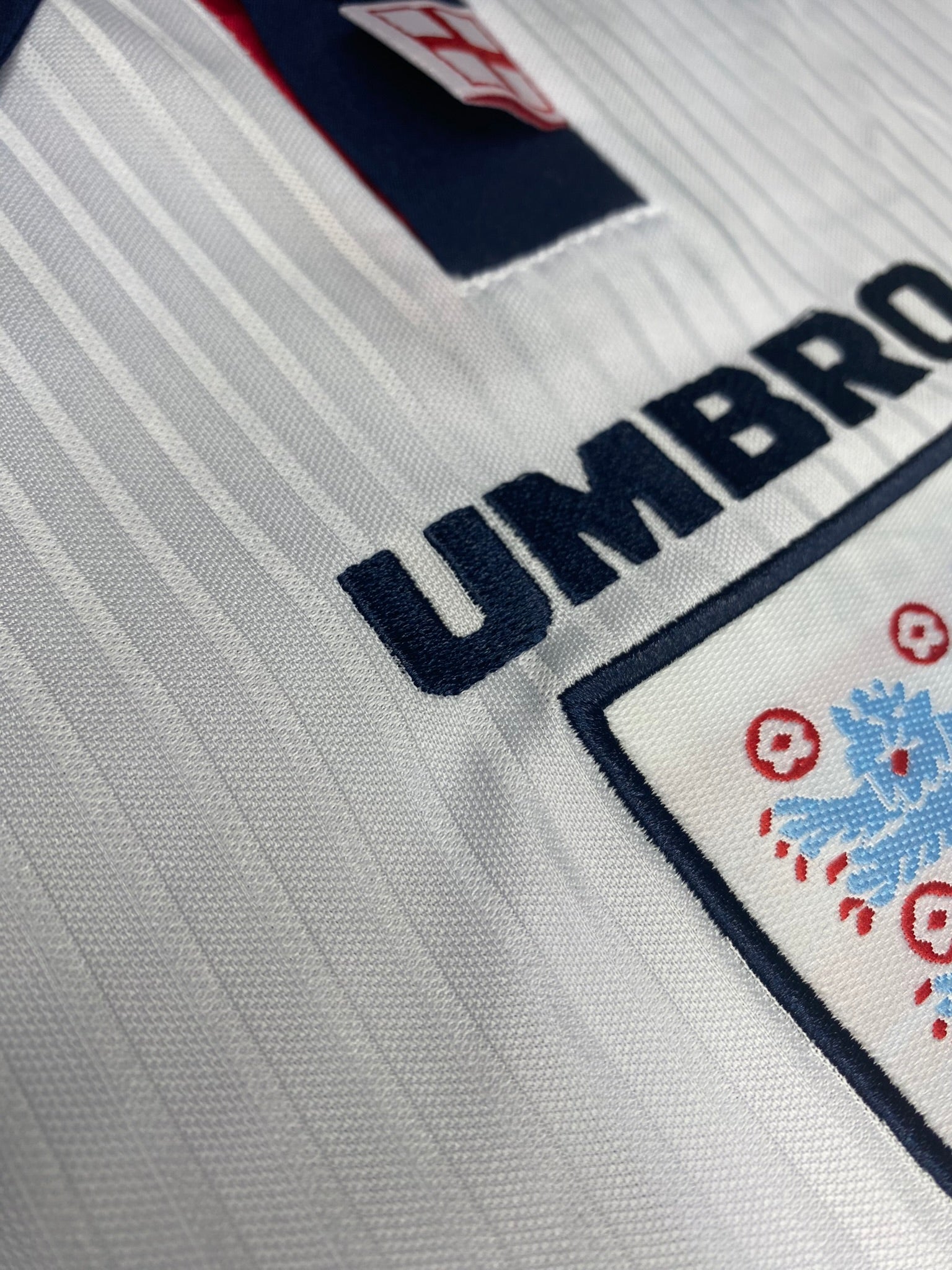 England's 1998 home jersey. David Beckham.