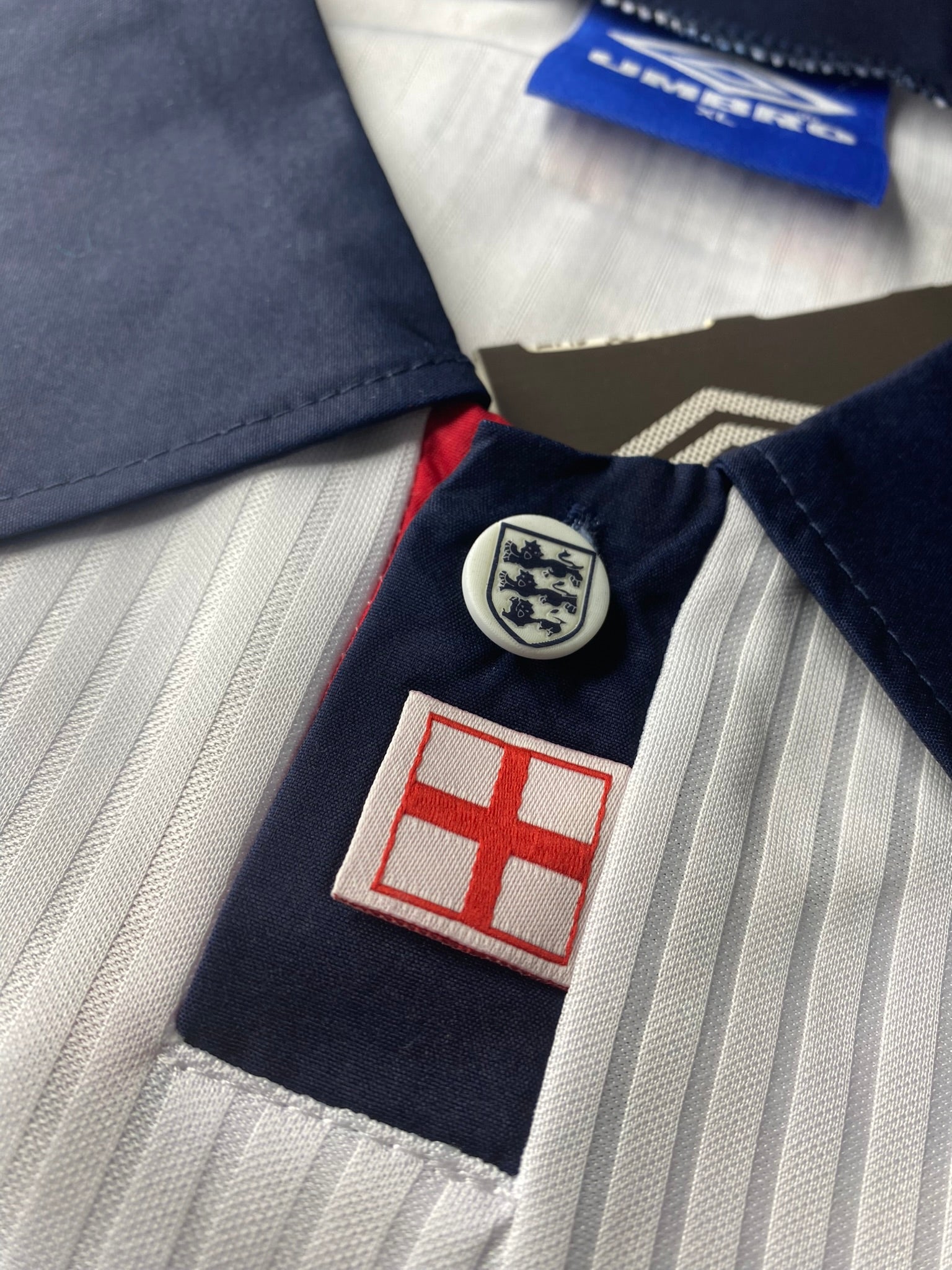 England's 1998 home jersey. David Beckham.