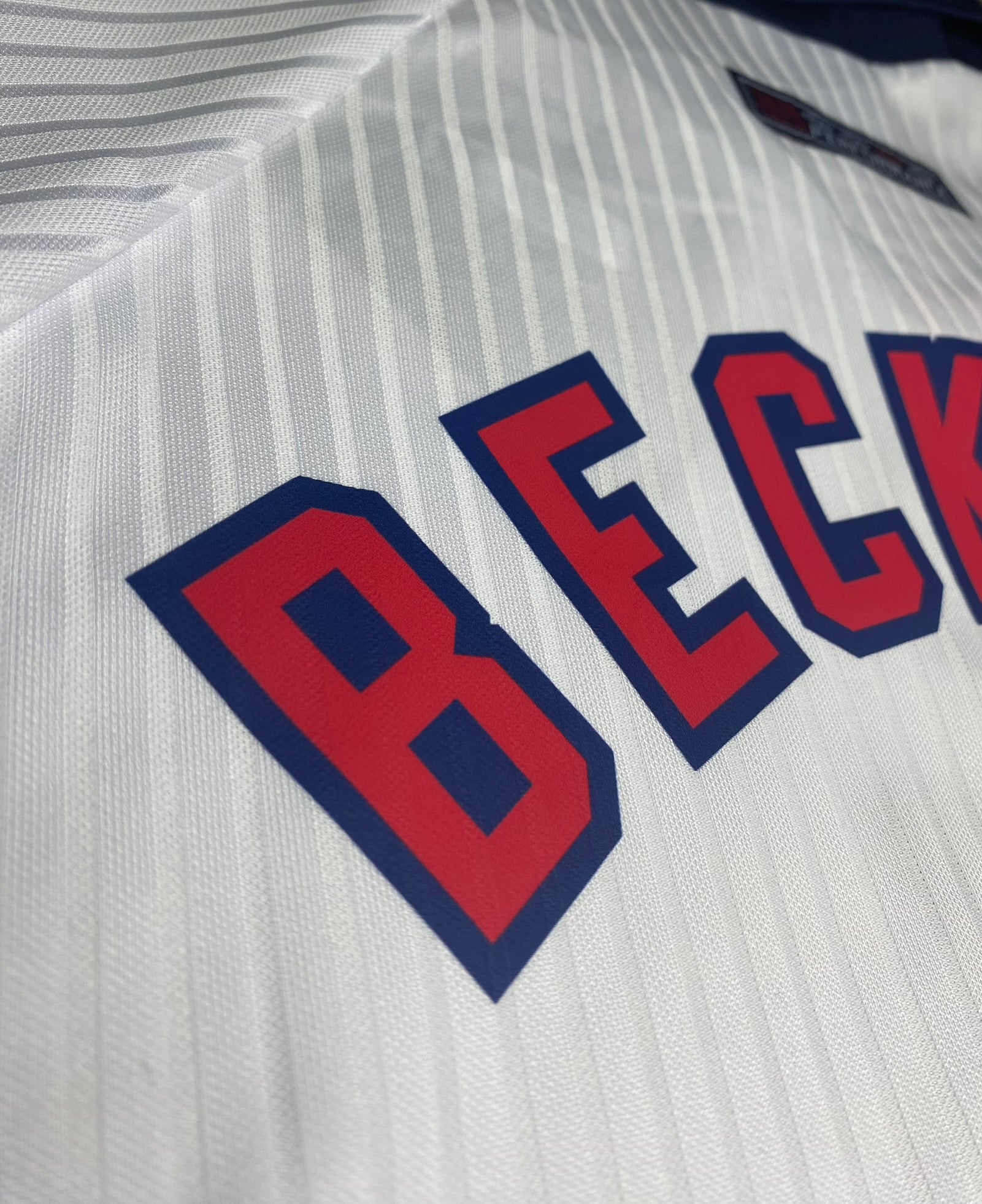 England's 1998 home jersey. David Beckham.