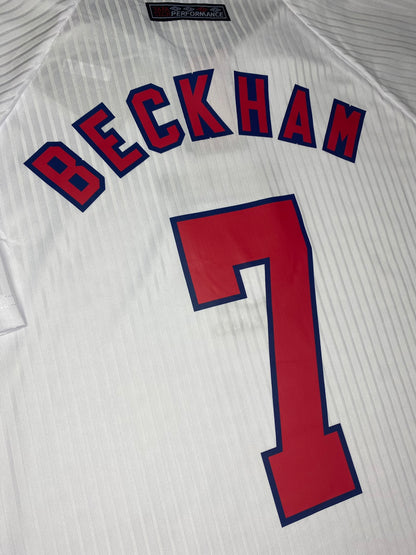 England's 1998 home jersey. David Beckham.
